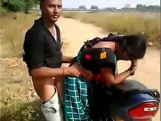 Bhabhi throng out be proper of doors all over plenteousness be proper of motorcycle